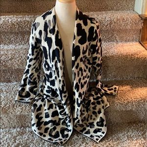 Leopard sweater coat